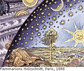 Astrologie - Der Mensch und der Kosmos - Flammarion Holzschnitt, aus L'Atmosphere: Météorologie Populaire (Paris, 1888)